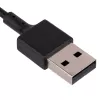 Akyga AK-SW-23 magneettinen USB-latauskaapeli Fitbit Ionic -kellolle, 1 m, musta