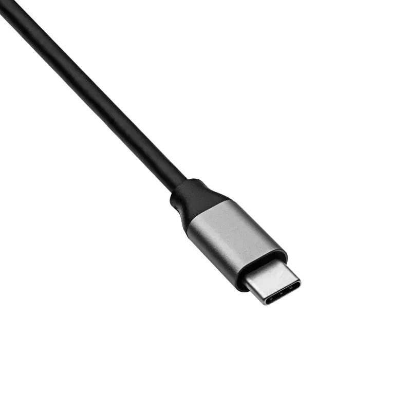 Akyga AK-AD-66 USB-C-keskitin, 3x USB 3.0 ja Gigabit Ethernet, 15 cm, musta