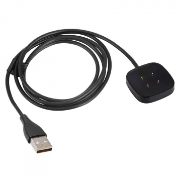 Akyga AK-SW-27 magneettinen USB-latauskaapeli Fitbit Versa 3 / Sense -kelloille, 1 m, musta