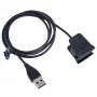 Akyga AK-SW-35 latauskaapeli Fitbit Alta HR -kelloille, USB-A, 1 m, musta