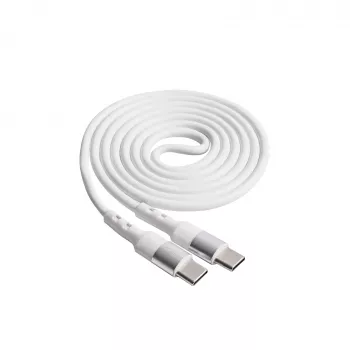Akyga AK-USB-40 USB-C–USB-C-kaapeli, USB 2.0, 60 W, 1 m, valkoinen