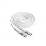 Akyga AK-USB-40 USB-C–USB-C-kaapeli, USB 2.0, 60 W, 1 m, valkoinen