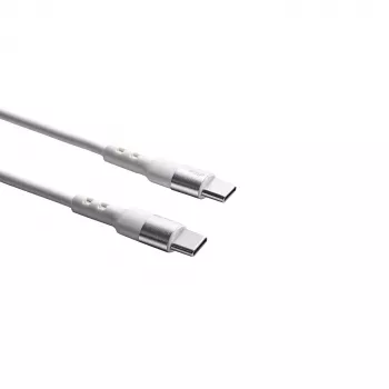Akyga AK-USB-40 USB-C–USB-C-kaapeli, USB 2.0, 60 W, 1 m, valkoinen