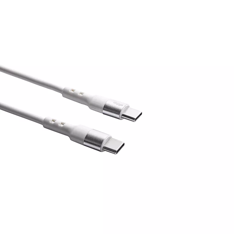 Akyga AK-USB-40 USB-C–USB-C-kaapeli, USB 2.0, 60 W, 1 m, valkoinen