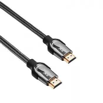 Akyga AK-HD-15S HDMI 2.1 -kaapeli, suojattu, kupari, punottu, 48 Gbit/s, 8K@60Hz / 4K@120Hz, 1,5 m