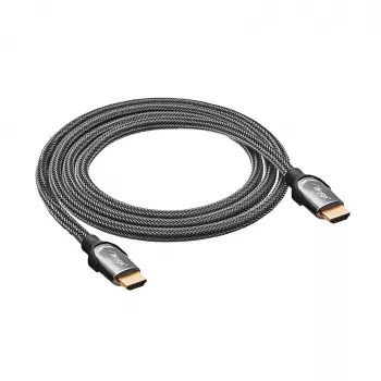 Akyga AK-HD-15S HDMI 2.1 -kaapeli, suojattu, kupari, punottu, 48 Gbit/s, 8K@60Hz / 4K@120Hz, 1,5 m