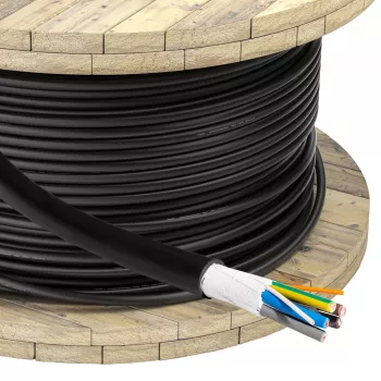 Akyga AK-SC-E12 sähköauton latauskaapeli 5 x 6 mm² + 2 x 0,75 mm², kolmivaiheinen, 32 A, 450/750 V, metritavara