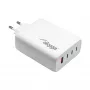 Akyga AK-CH-24 GaN-USB-laturi 140 W, 3 x USB-C PD + USB-A, valkoinen