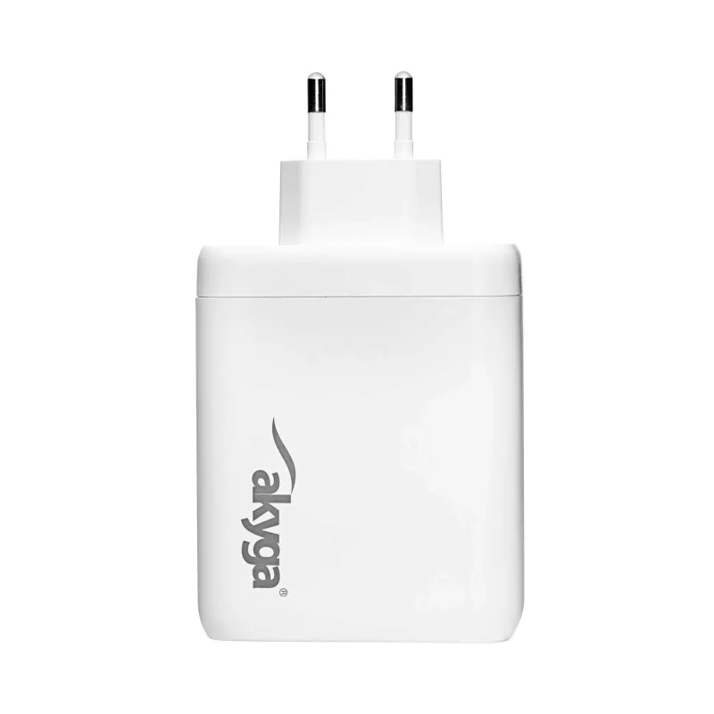 Akyga AK-CH-24 GaN-USB-laturi 140 W, 3 x USB-C PD + USB-A, valkoinen