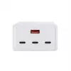 Akyga AK-CH-25 GaN-pöytä-USB-laturi 140 W, 3 x USB-C PD + USB-A, valkoinen