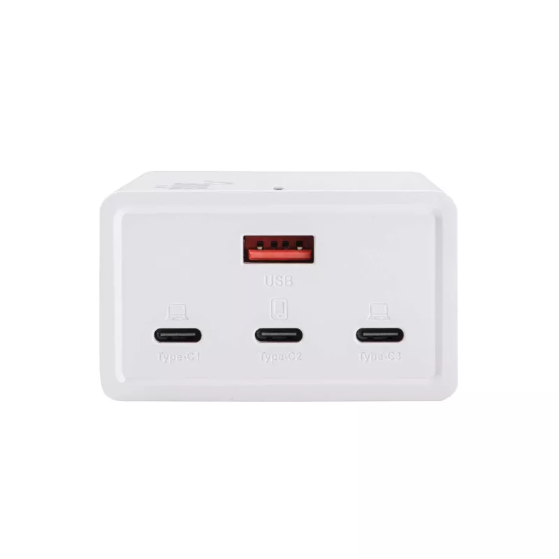 Akyga AK-CH-25 GaN-pöytä-USB-laturi 140 W, 3 x USB-C PD + USB-A, valkoinen