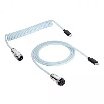 Akyga AK-USB-49 Aviator-spiraalikaapeli USB-C – USB-C GX16-pistokkeella, USB 2.0, 3 m, valkoinen