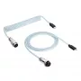 Akyga AK-USB-49 Aviator-spiraalikaapeli USB-C – USB-C GX16-pistokkeella, USB 2.0, 3 m, valkoinen