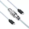 Akyga AK-USB-49 Aviator-spiraalikaapeli USB-C – USB-C GX16-pistokkeella, USB 2.0, 3 m, valkoinen