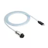 Akyga AK-USB-49 Aviator-spiraalikaapeli USB-C – USB-C GX16-pistokkeella, USB 2.0, 3 m, valkoinen