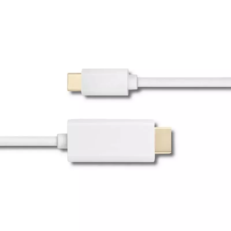 Qoltec USB 3.1 Type-C uros - HDMI Type-A uros sovitinkaapeli, 4K, Alternate Mode, 1 m, musta