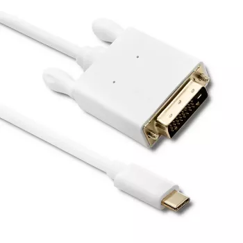 Qoltec USB 3.1 Type-C uros - DVI-D uros sovitinkaapeli 2 m 4K