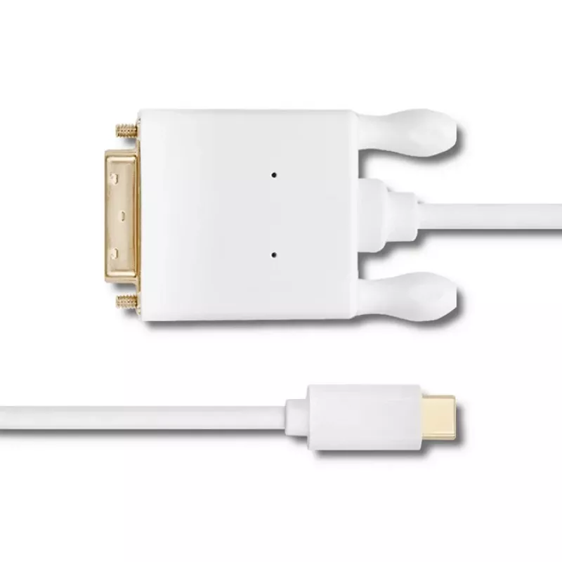 Qoltec USB 3.1 Type-C uros - DVI-D uros sovitinkaapeli 2 m 4K
