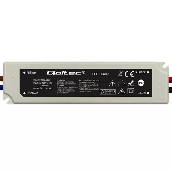 Qoltec LED-hakkurivirtalähde 60W 12V 5A IP67 vesitiivis valkoinen