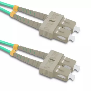 Qoltec SC/UPC - SC/UPC duplex monimuoto OM4 kuitupatch-kaapeli, 5m, aqua