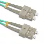 Qoltec SC/UPC - SC/UPC duplex monimuoto OM4 kuitupatch-kaapeli, 5m, aqua