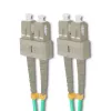 Qoltec SC/UPC - SC/UPC duplex monimuoto OM4 kuitupatch-kaapeli, 5m, aqua