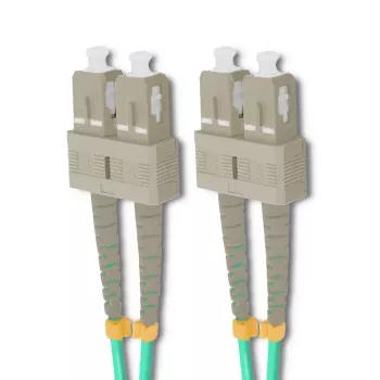 Qoltec SC/UPC - SC/UPC duplex monimuoto OM4 kuitupatch-kaapeli, 5m, aqua
