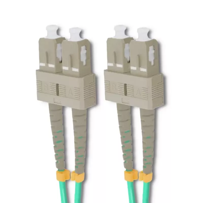 Qoltec SC/UPC - SC/UPC duplex monimuoto OM4 kuitupatch-kaapeli, 5m, aqua