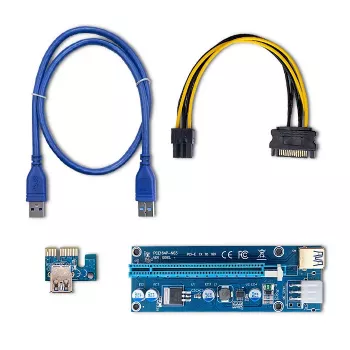 Qoltec Riser PCI-E ver. 009S USB 3.0 60cm GPU Mining -jatkokaapeli