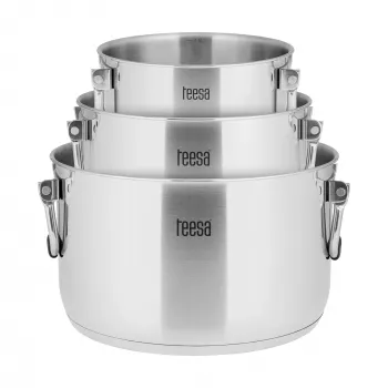 TEESA COOK PRIME 6-osainen kattilasarja, ruostumatonta terästä, induktiokelpoinen