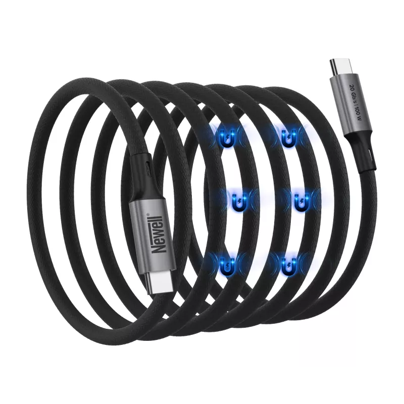 Newell magneettinen USB-C - USB-C 3.2 Gen 2 -kaapeli - 1 m, grafiitti
