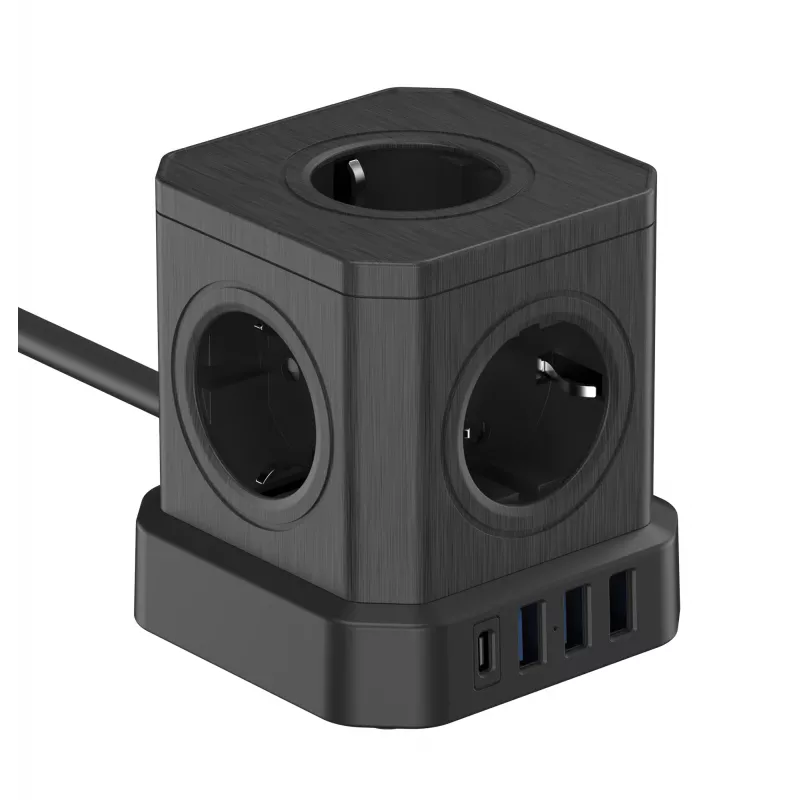 Newell GaN Power Cube 9W1 jatkojohto musta
