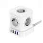 Newell GaN Power Cube 9w1 valkoinen jatkojohto USB-laturilla
