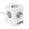 Newell GaN Power Cube 9w1 valkoinen jatkojohto USB-laturilla