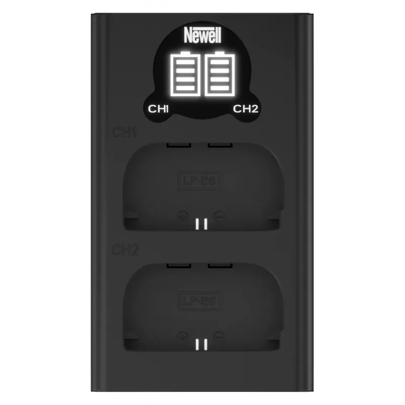 Newell Dual-Channel USB-C -laturi DL-USB-C Canon LP-E6 -akuille
