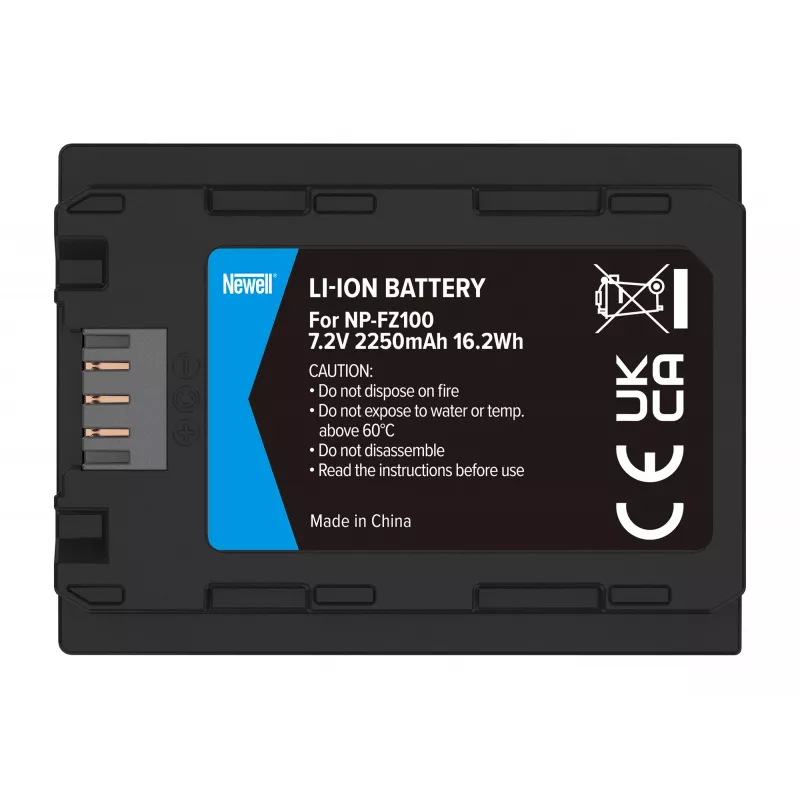 Newell vara-akku Sony NP-FZ100, 2280mAh, 7,2V, Li-Ion, musta