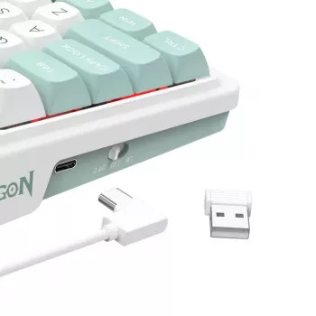 Redragon Galatin Pro K719WG-RGB-PRO Tri-Mode langaton mekaaninen pelinäppäimistö (98 näppäintä, Hot-Swappable, RGB, musta)