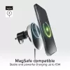 SBS MagSafe magneettinen 15W sisäänvedettävä kaapelilaturi - musta