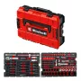 EINHELL-KWB E-Case työkalusalkku auto, 121-osainen (musta/punainen, työkalusarja harrastajamekaanikolle)