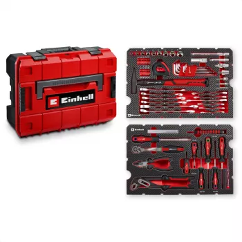 Einhell E-CASE 370570 80-osainen yleistyökalusalkku (punainen/musta)