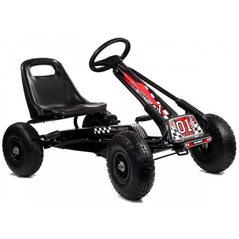 LEAN TOYS LEAN CARS A-15 go-kart musta ilmakumirenkaat