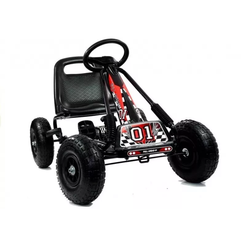 LEAN TOYS LEAN CARS A-15 go-kart musta ilmakumirenkaat