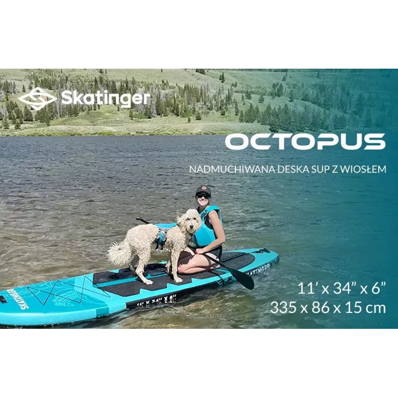 SKT Octopus puhallettava SUP-lauta allround 335x86x15 cm
