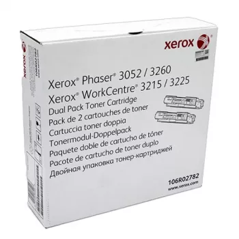 Xerox Twin Pack musta värikasetti (2 x 3 000 sivua) Phaser 3052/3260, WorkCentre 3215/3225 - OEM 106R02782