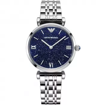 ARMANI Woman AR11091 kvartsirannekello 32 mm hopea ruostumaton teräs-mesh