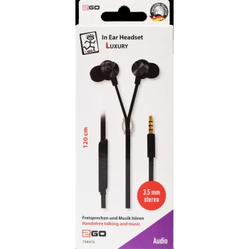 2GO 794476 johdollinen in-ear-headset mikrofonilla, antrasiitti