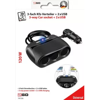 2GO 797256 autolaturi mobiililaitteille, musta
