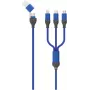 2GO 797360 USB-kaapeli 1,2 m USB A/USB C/USB C/Micro-USB B/Lightning musta - sininen