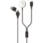 2GO 797385 USB-C magneettinen irrotuskaapeli, 1,8 m, USB-A - USB-C, harmaa