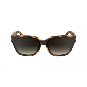 KARL LAGERFELD KL6161S-240 naisten aurinkolasit, ylisuuri neliömäinen muoto, havanna ruskea ruskeilla liukuvärjätyillä linsseillä, 63/14/140 mm